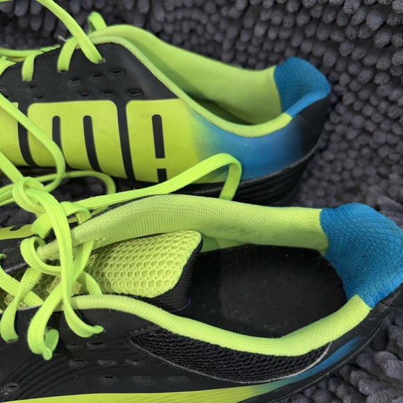 Puma evoSPEED 1.2 Sala Futsal Indoor Soccer Shoes 10 1/2 Black/Fluorescent EUC - Picture 3 of 7